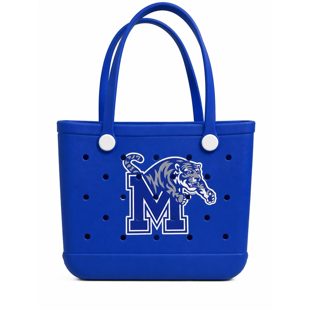 Memphis Tigers Tote Bag Royal Blue EVA Beach Game Day Carryall